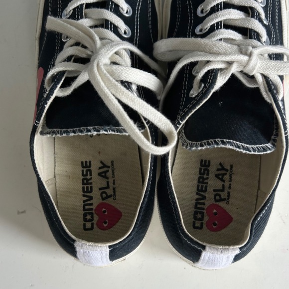 Comme des Garçons PLAY Converse Men's Size 10 Chuck Taylor Low Top Red Heart - Picture 5 of 12